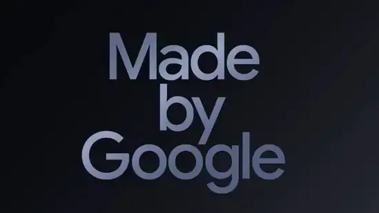 Made by Google text in silver lettering on a dark background
